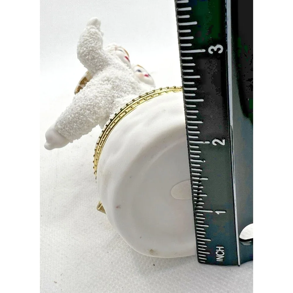 Vintage Snowbabies Trinket Box hinged christmas angels gift